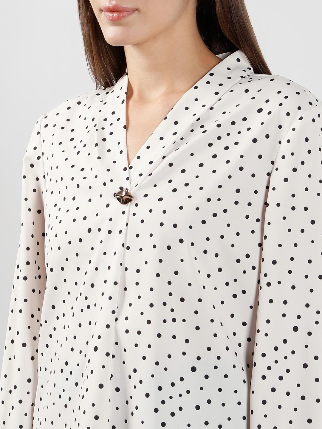 Vero Moda White & Black Printed Top