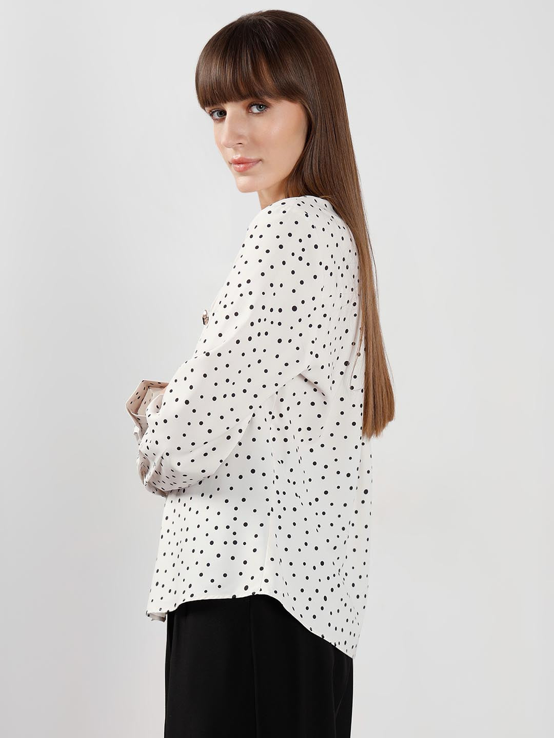 Vero Moda White & Black Printed Top