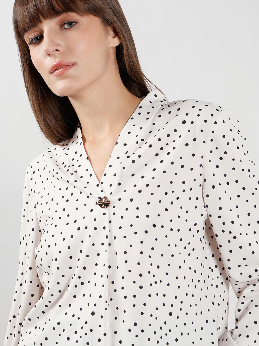 Vero Moda White & Black Printed Top