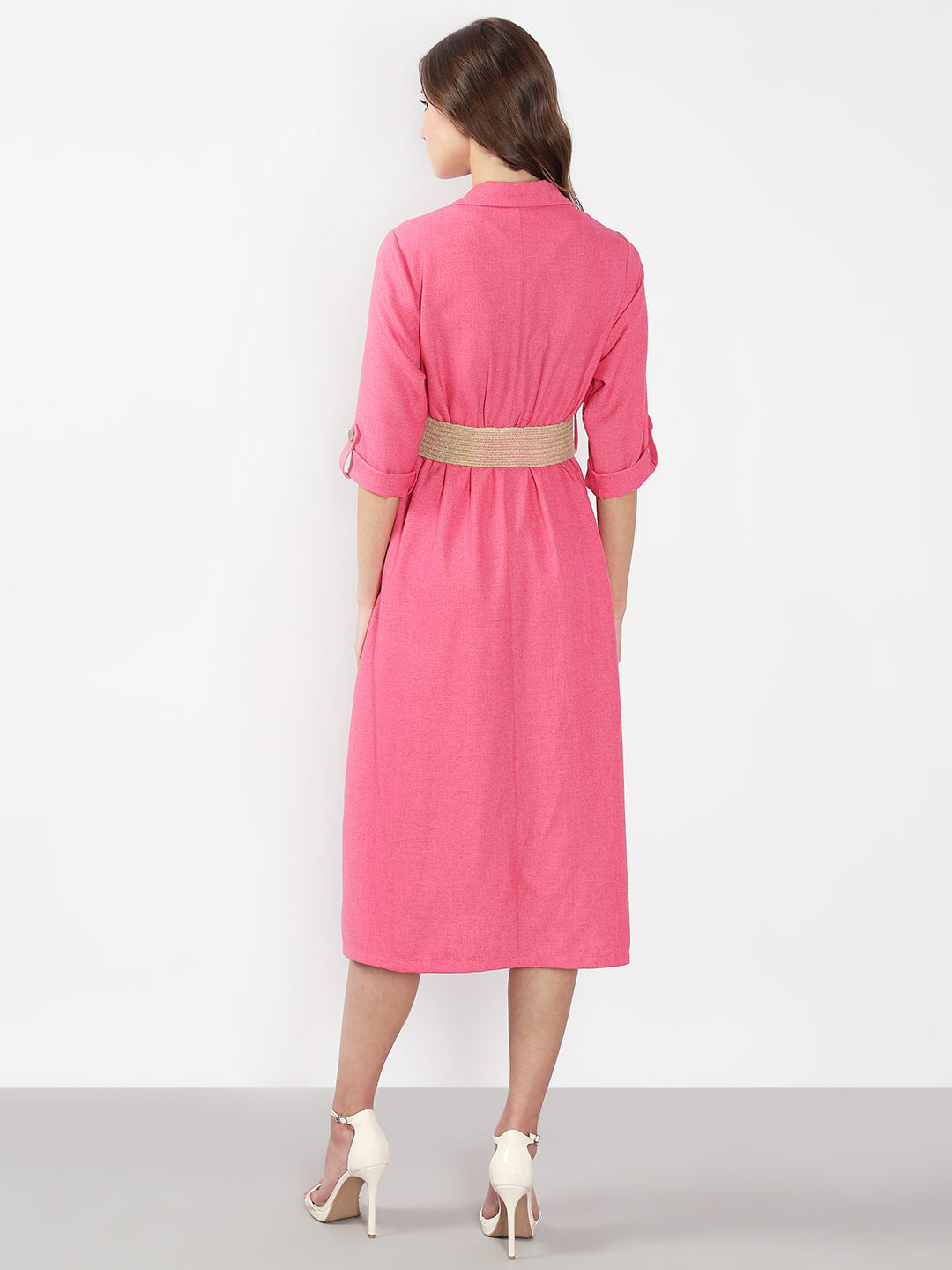Pink Shirt Dress