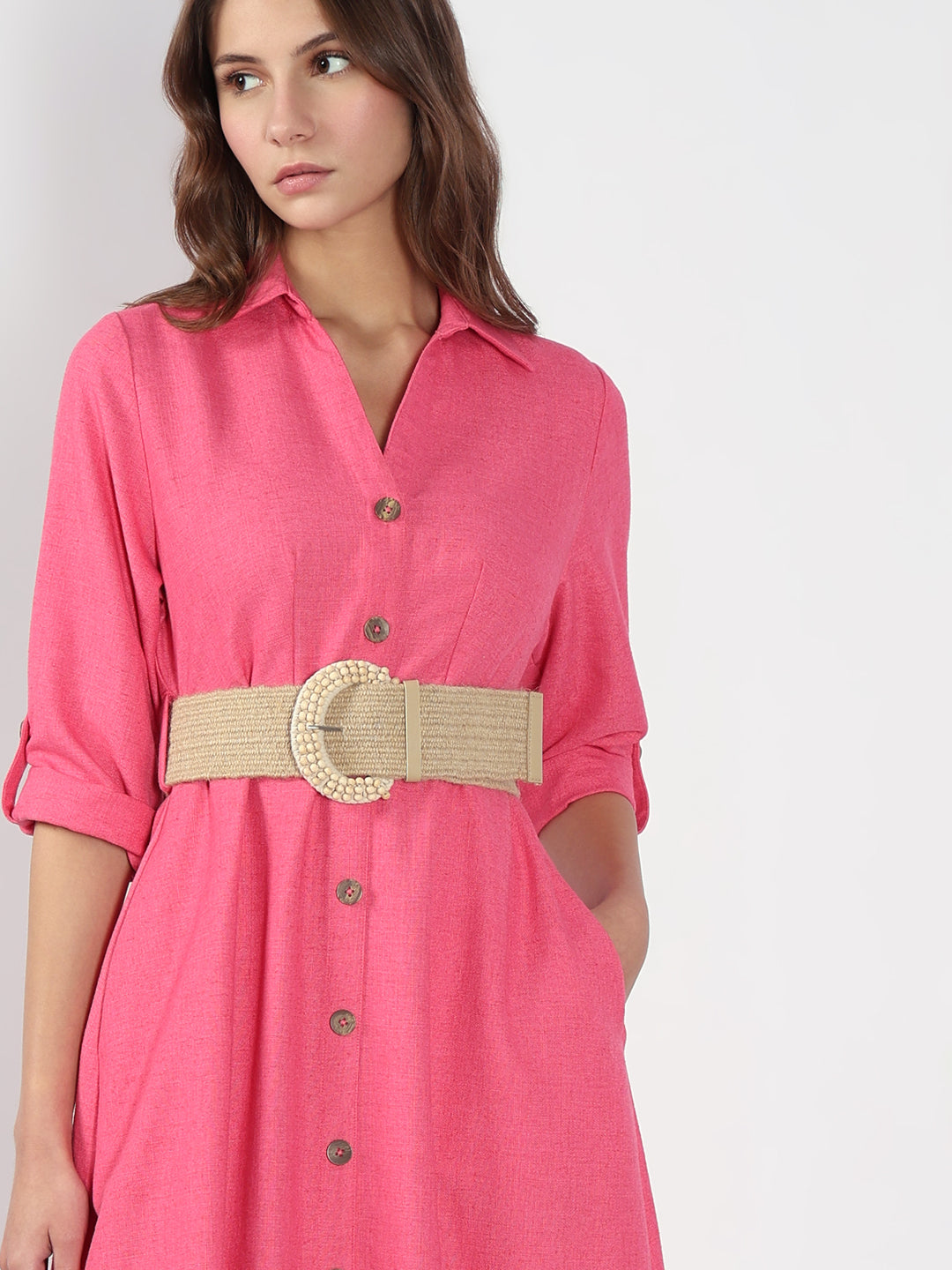 Pink Shirt Dress