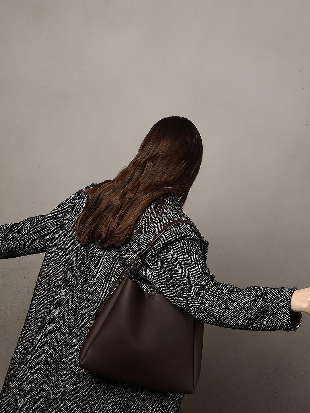 Chocolate Brown Shopper Bag