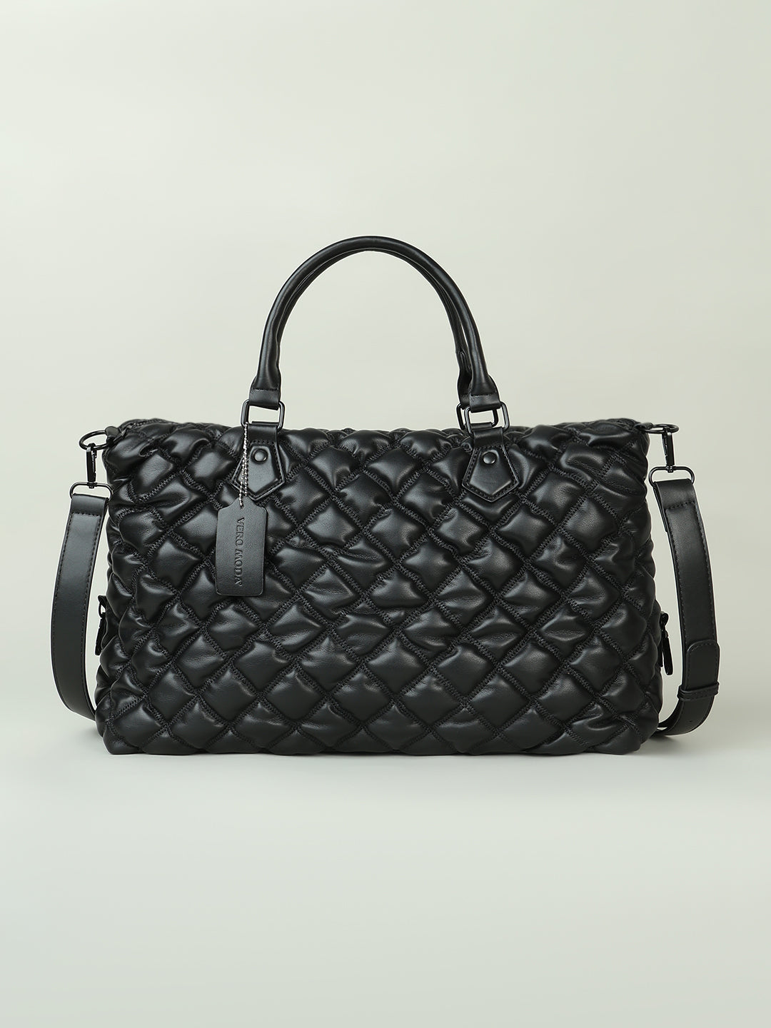 Black Textured Sling Bag