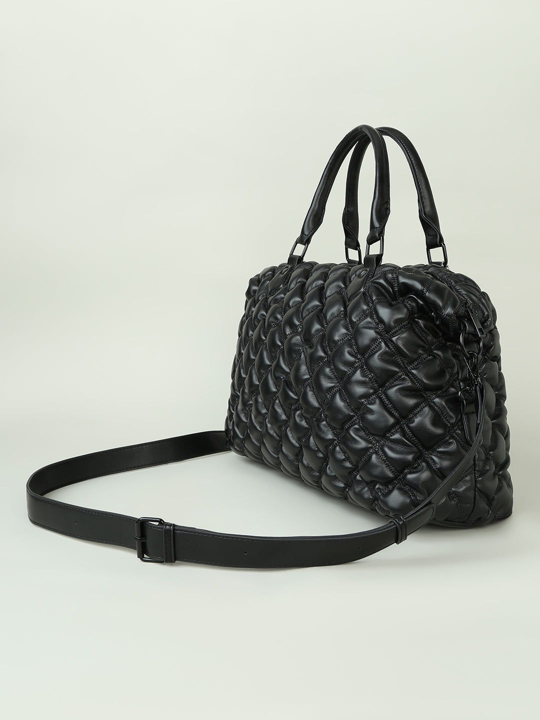 Black Textured Sling Bag