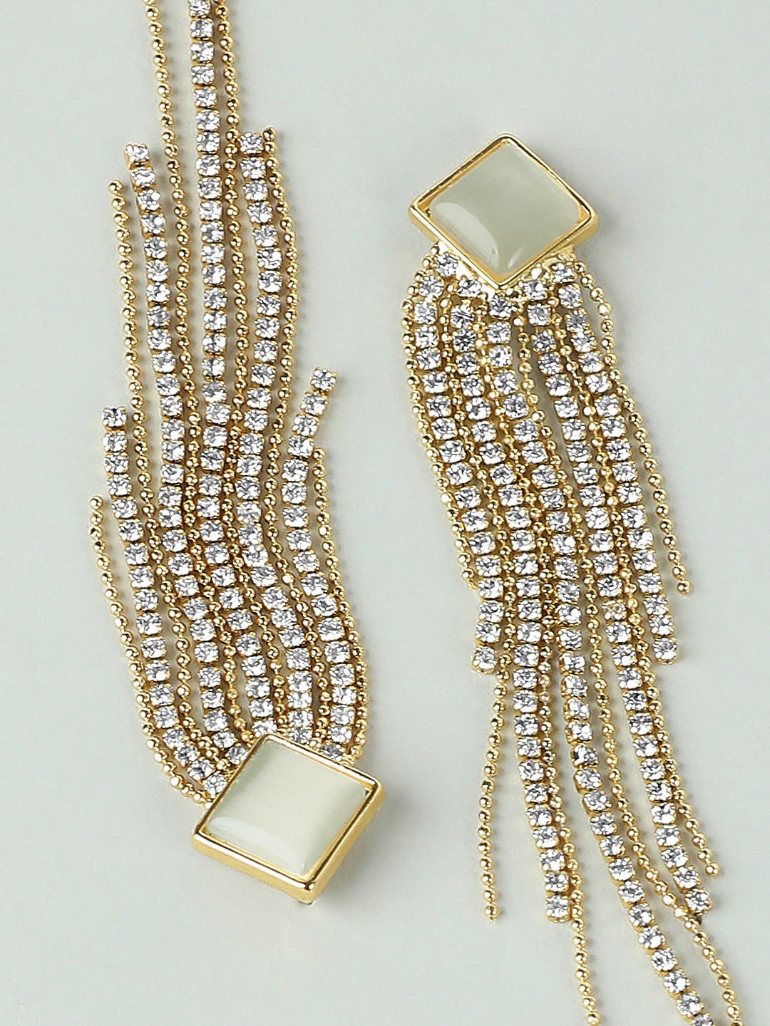 Rhinestone Detail Drop Earrings