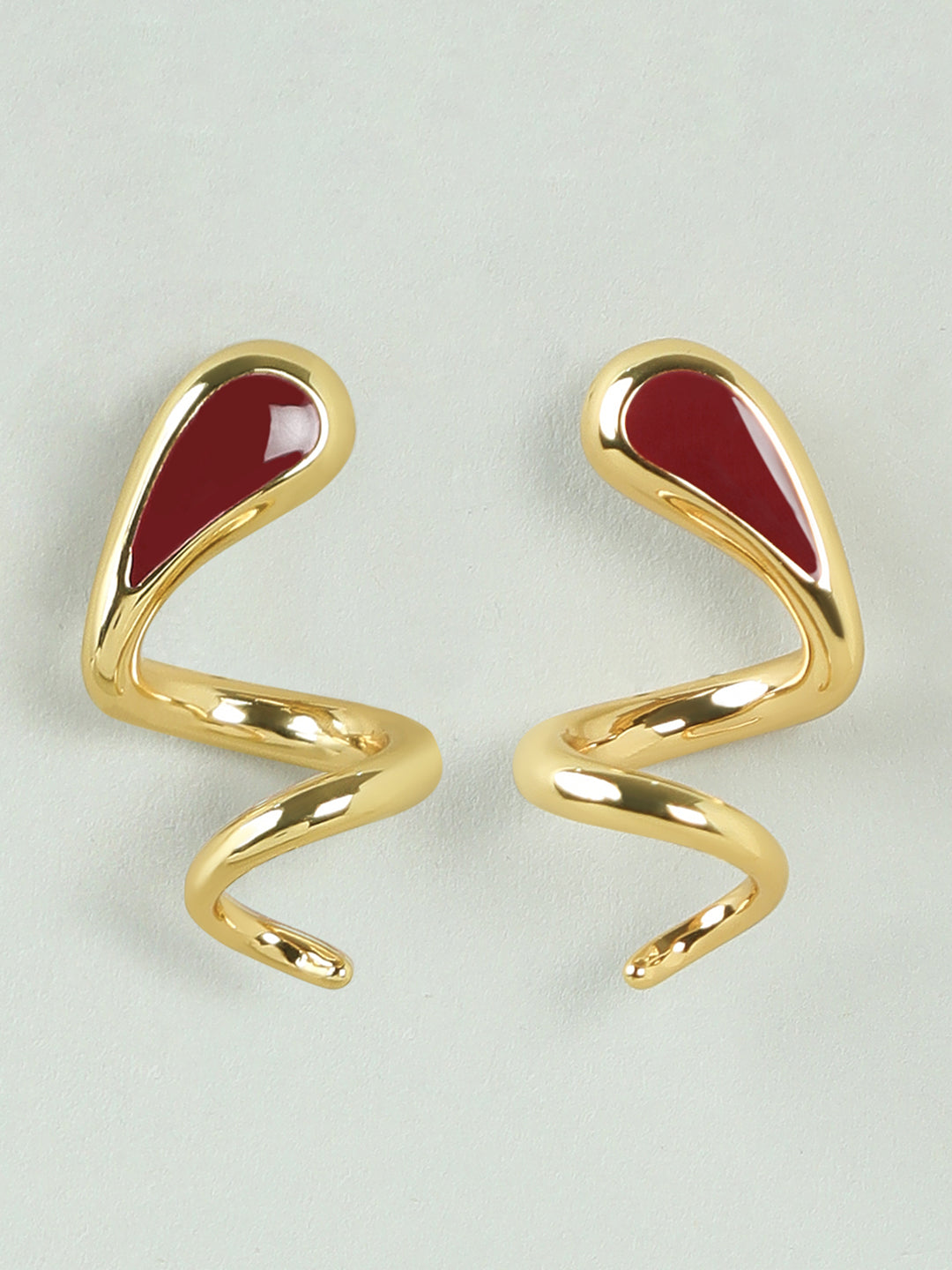 Golden Abstract Earrings