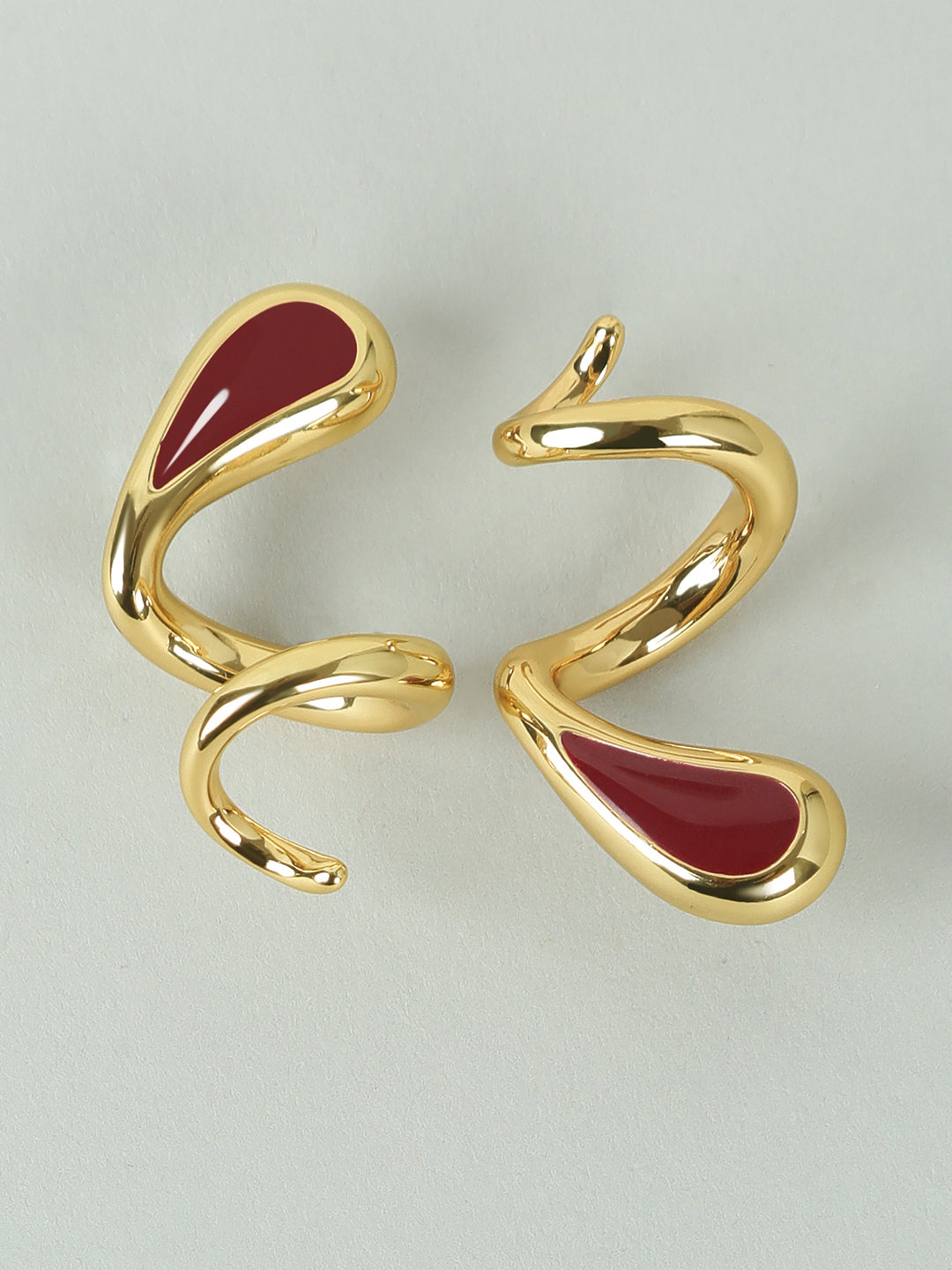 Golden Abstract Earrings