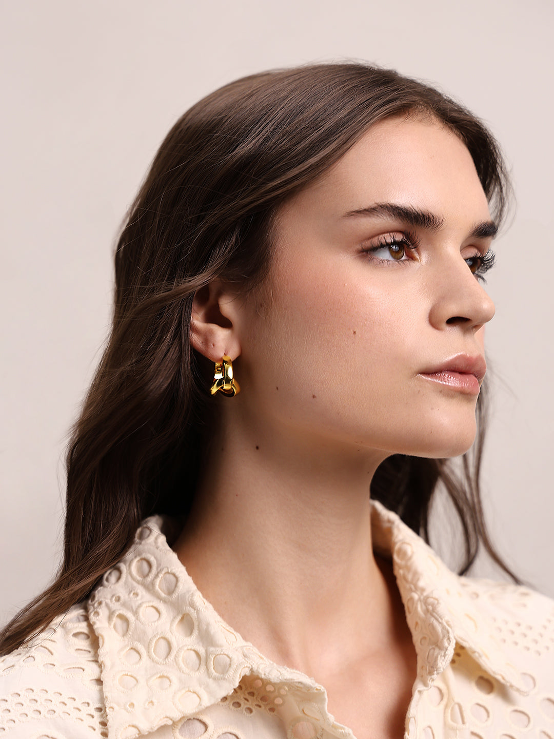 Golden Hoop Earrings