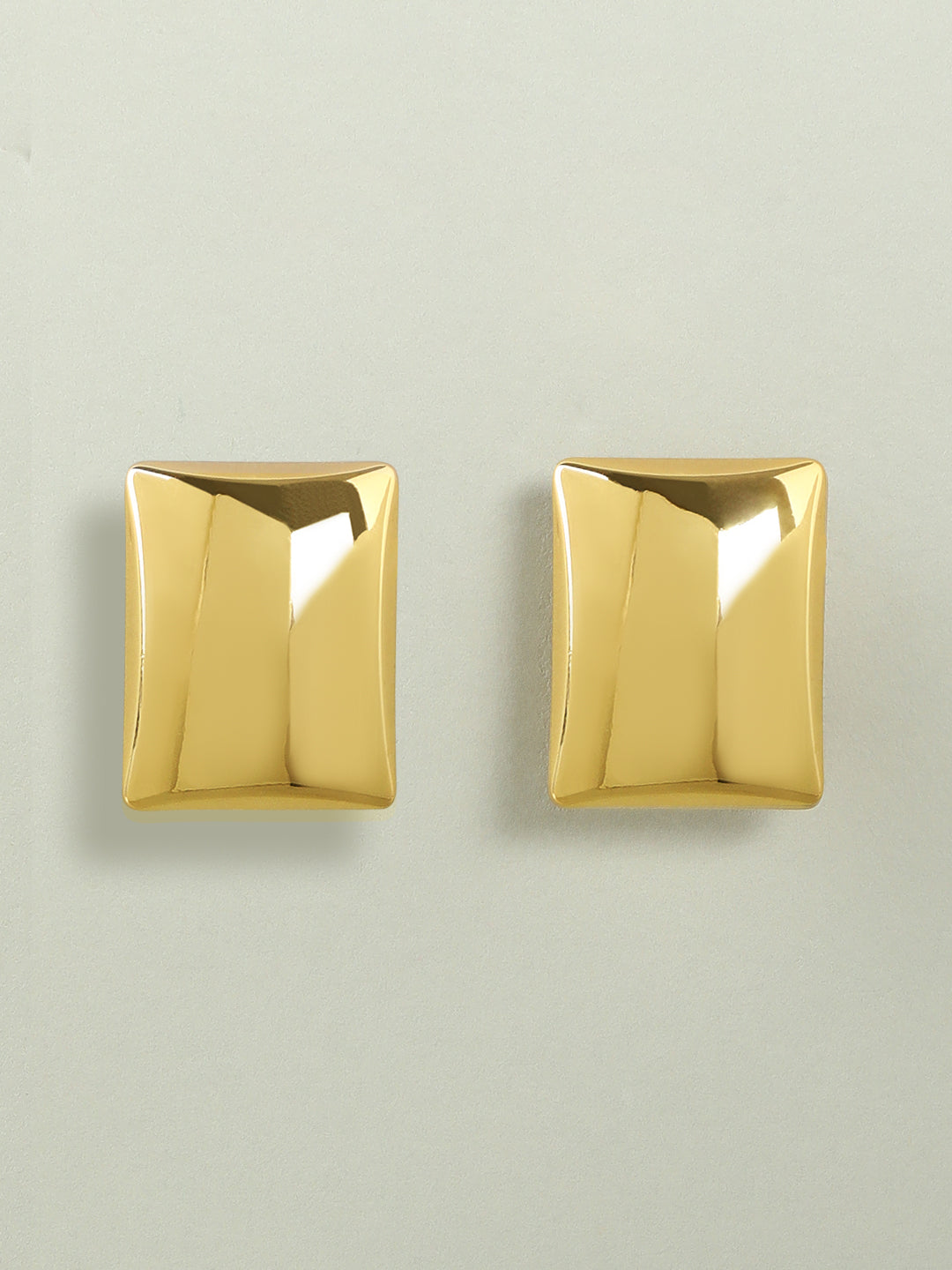 Golden Rectangular Earrings