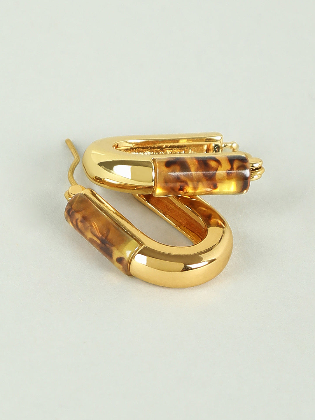 Golden U Shaped Earrings