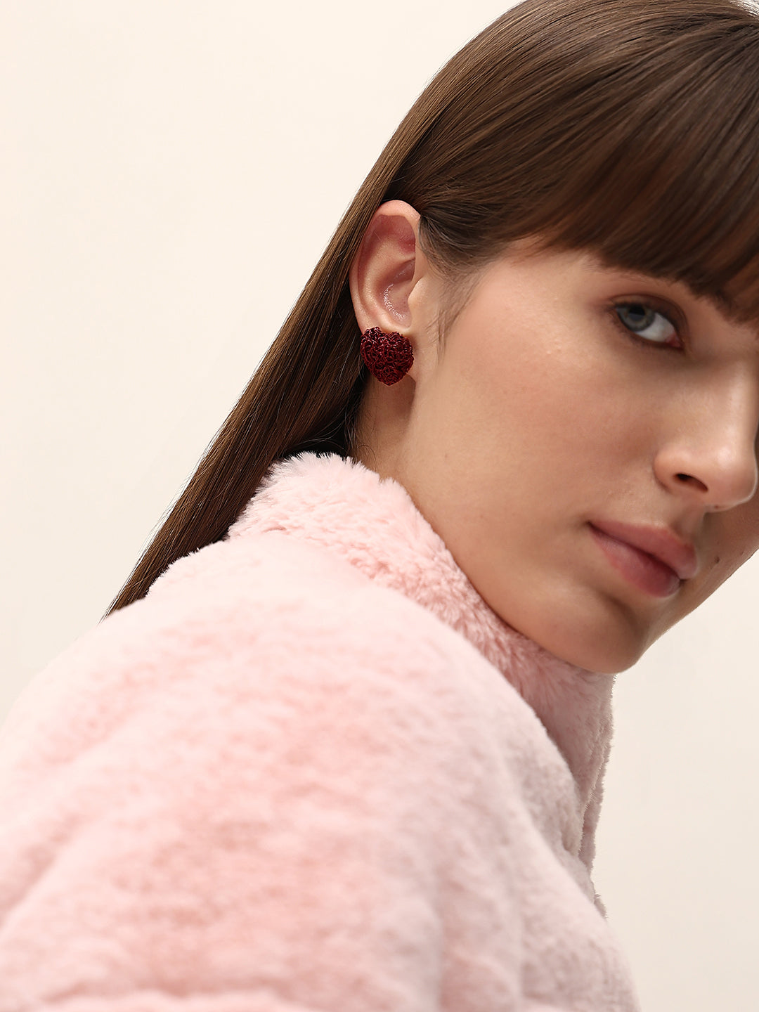 Red Heart Shaped Earrings