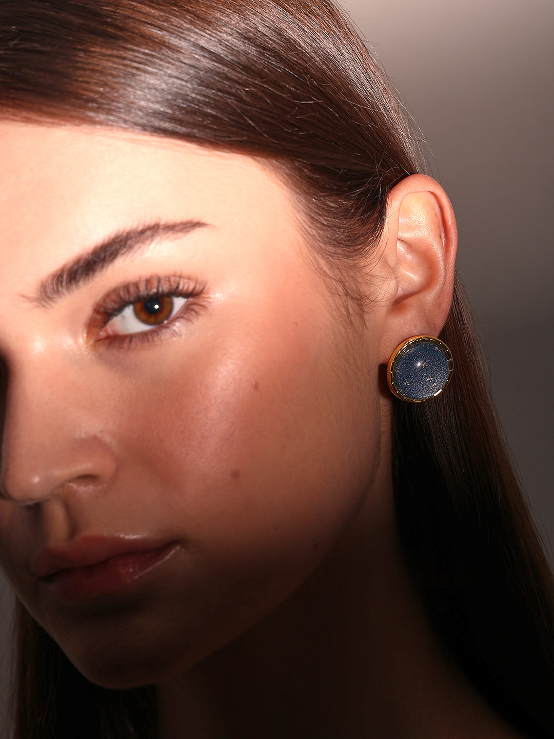 Powder Blue Round Studs