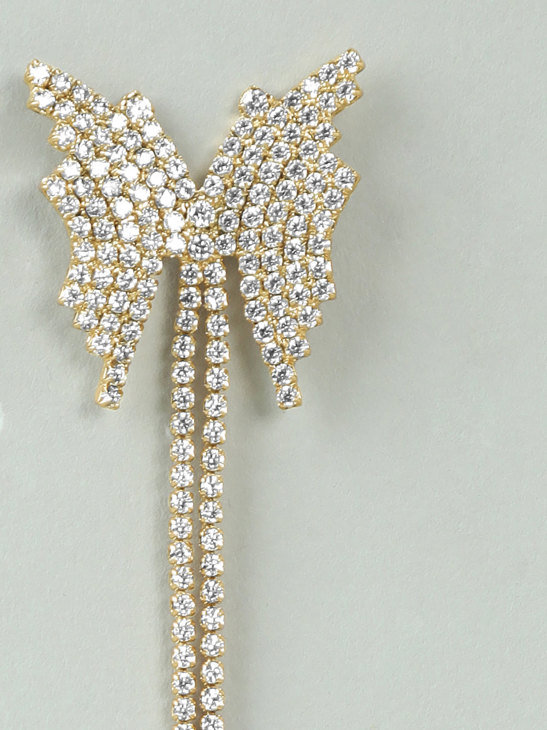 Butterfly Rhinestone Drop Earrings