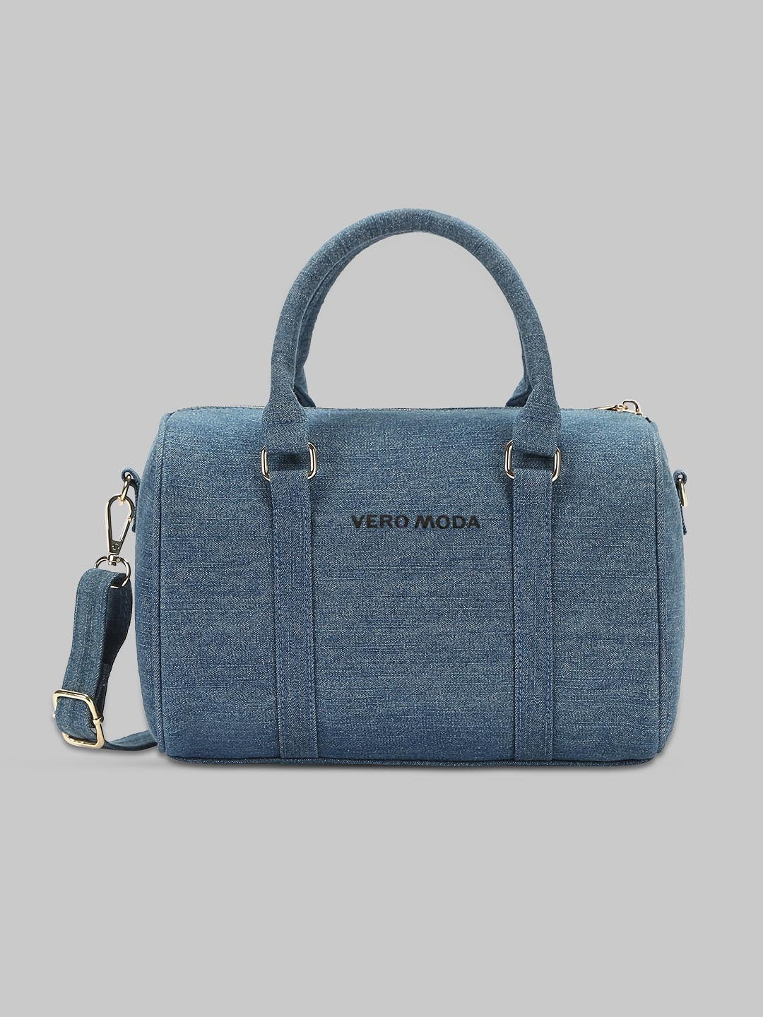 Blue Cotton Denim Bag