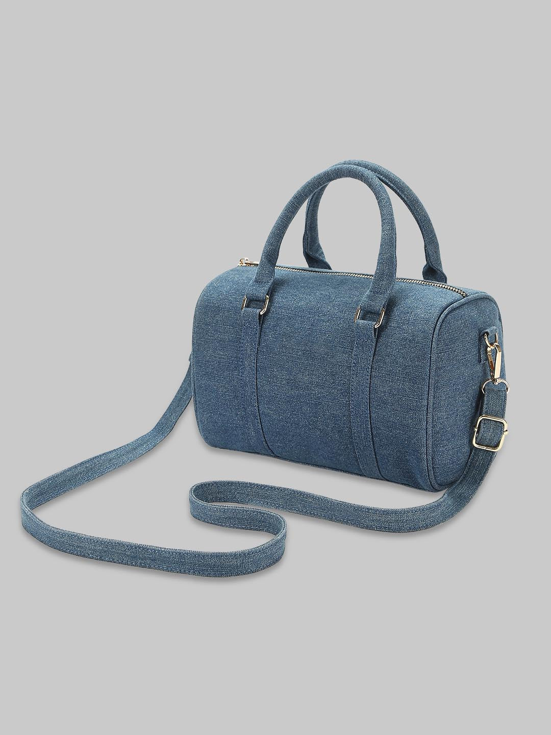 Blue Cotton Denim Bag