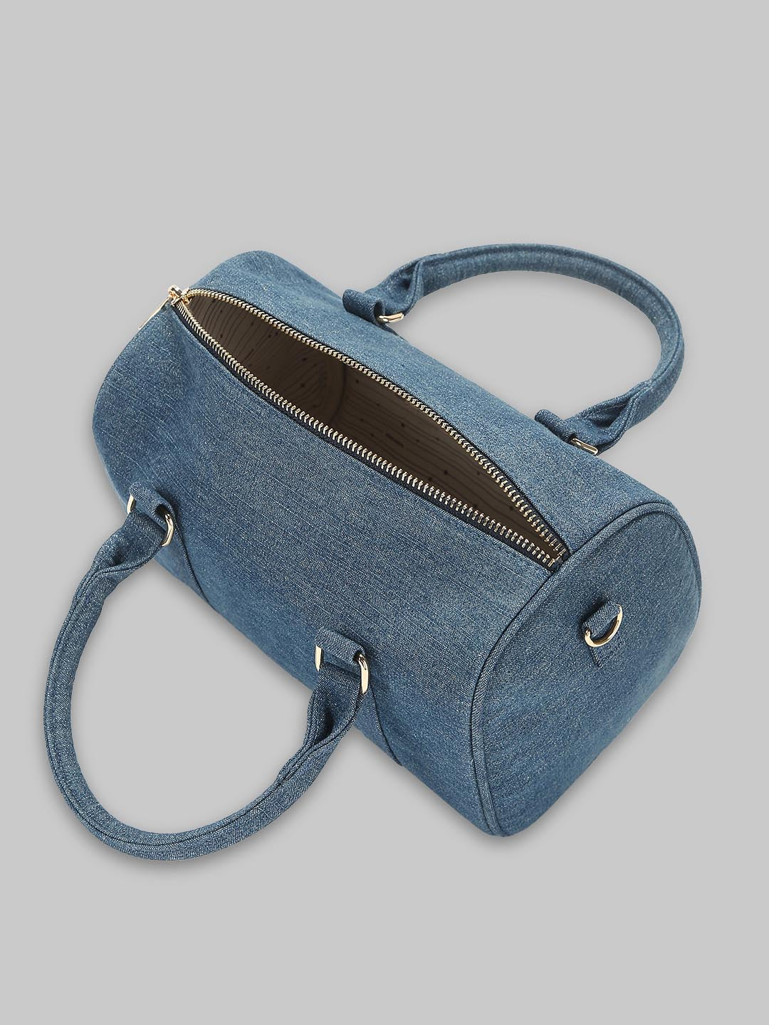 Blue Cotton Denim Bag