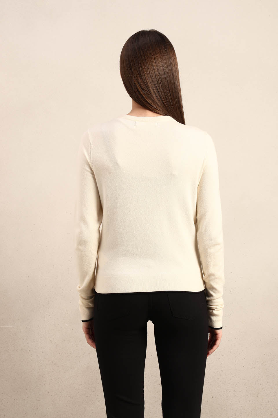 Cream Button-Up Cardigan