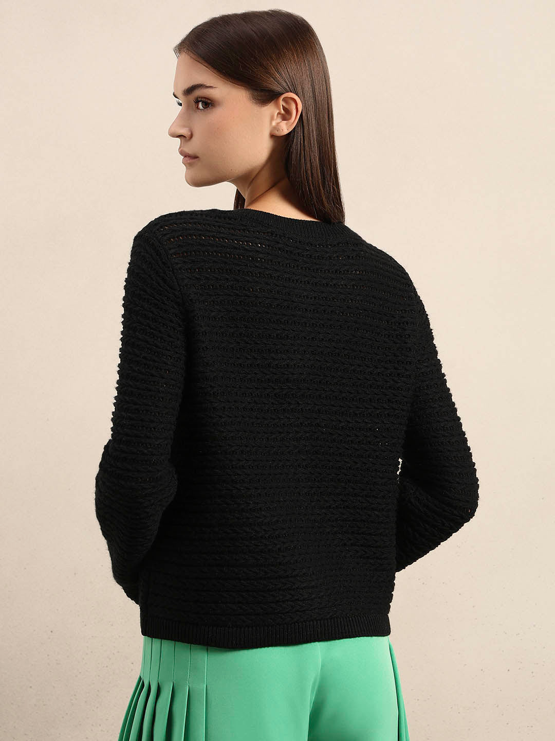 Knitted Button-Up Cardigan