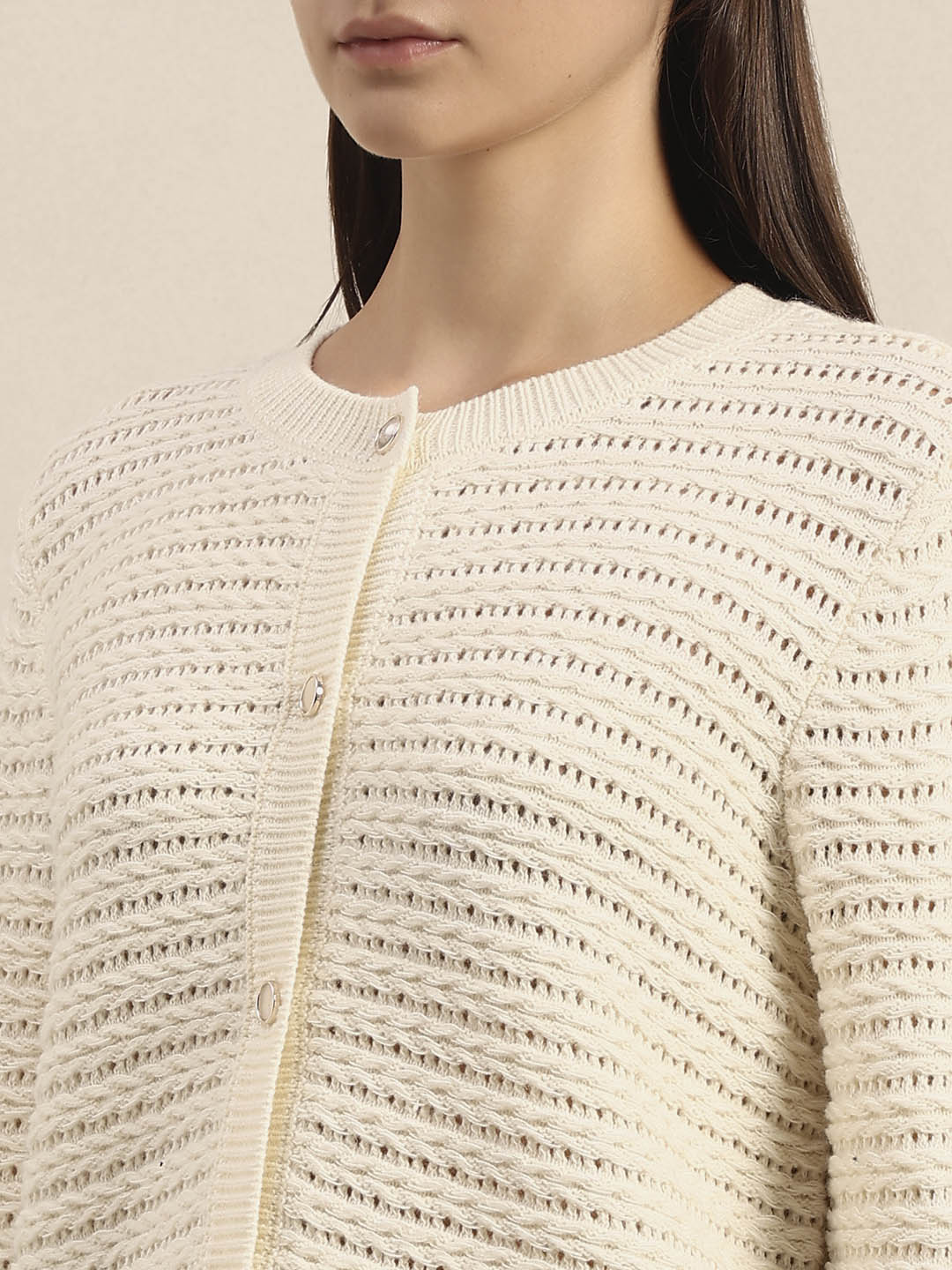 Knitted O-Neck Cardigan