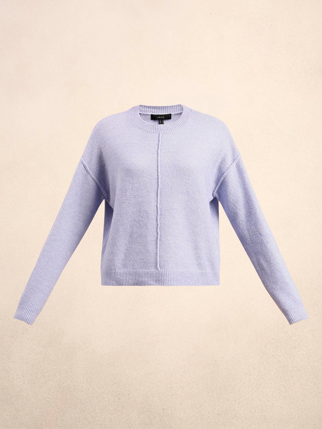 O-Neck Knitted Pullover - Lavender