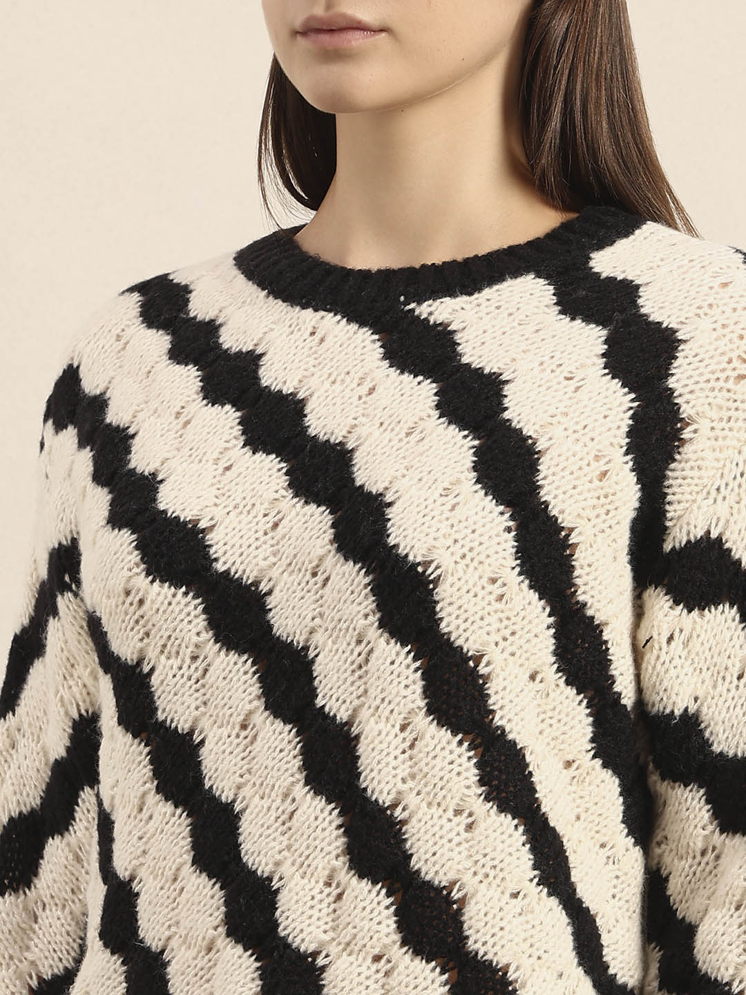 Striped O-Neck Pullover