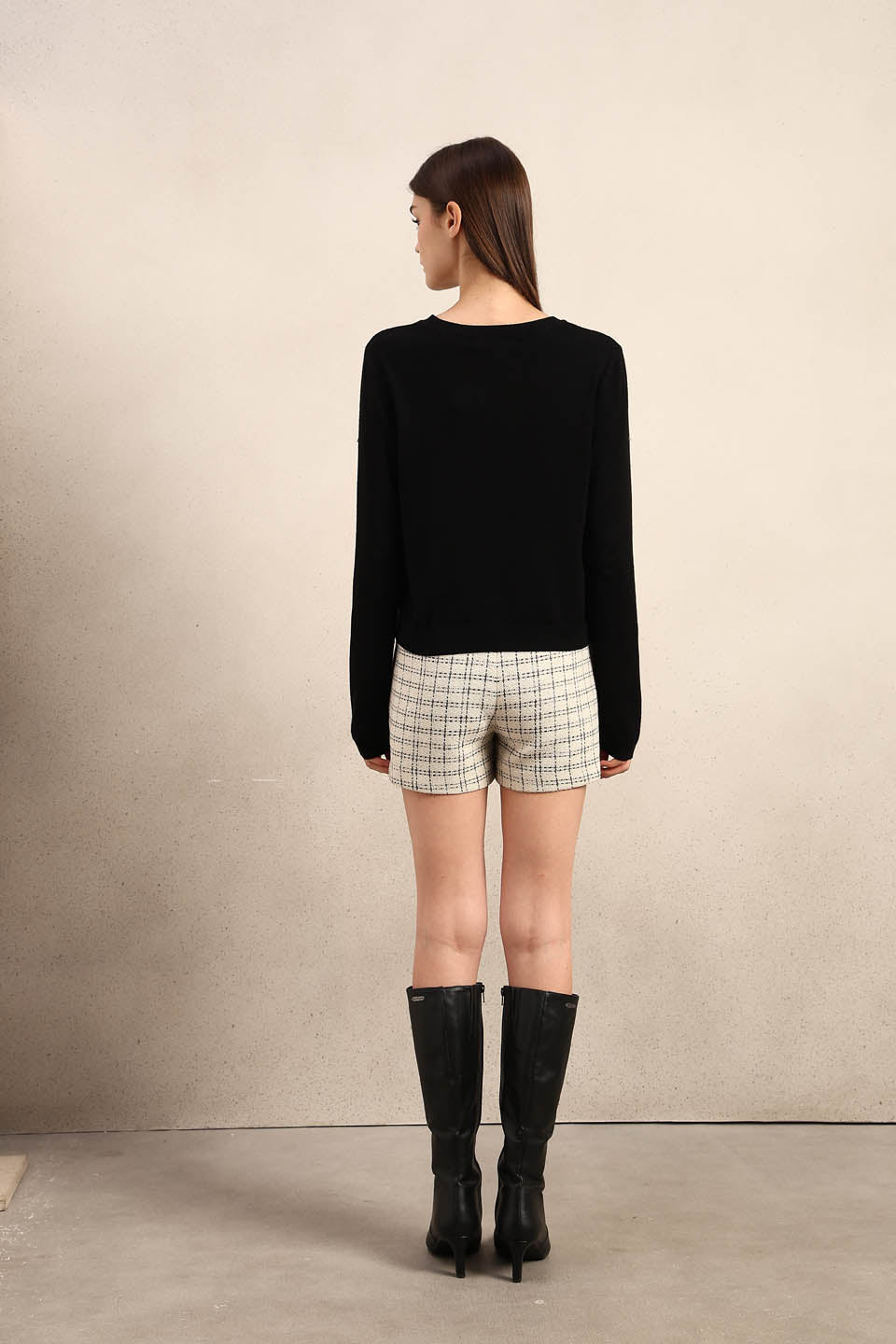 Pearl Embellished O-Neck Pullover