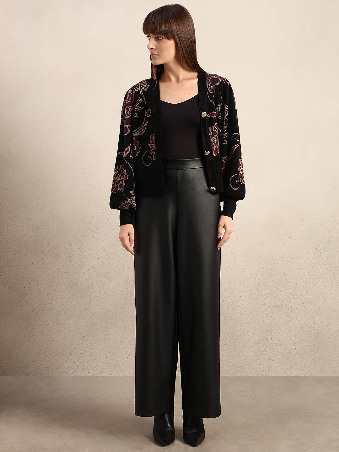 Embroidered Floral Knit Cardigan