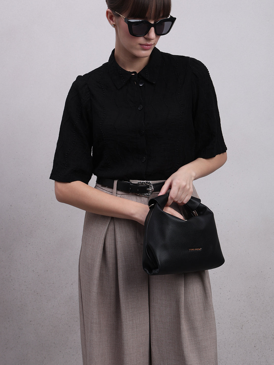 Textured Short Sleeves Shirt