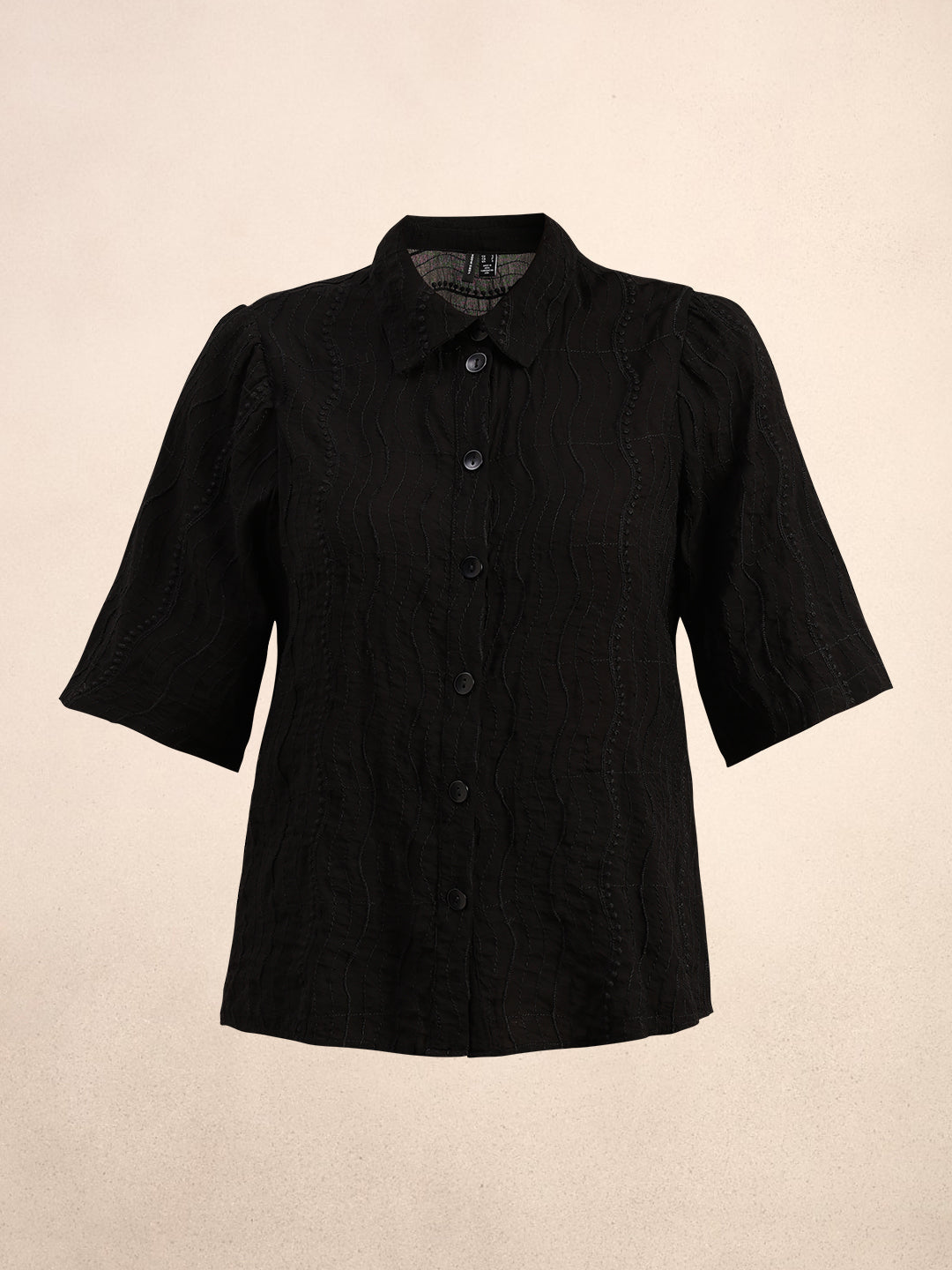Textured Short Sleeves Shirt
