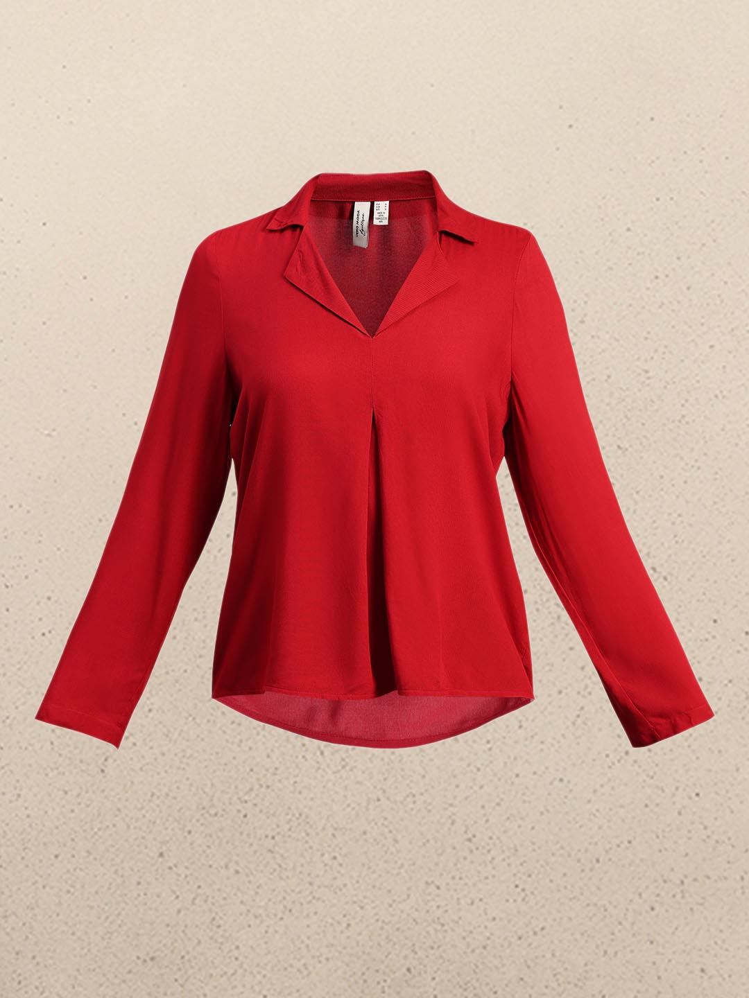 Red 3/4th Sleeves Shirt