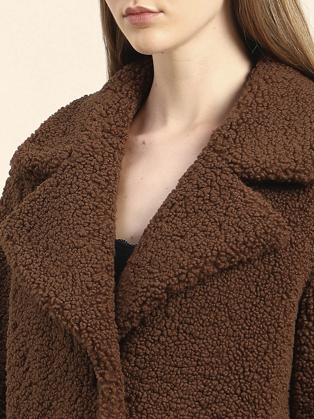 Brown Long Teddy Coat