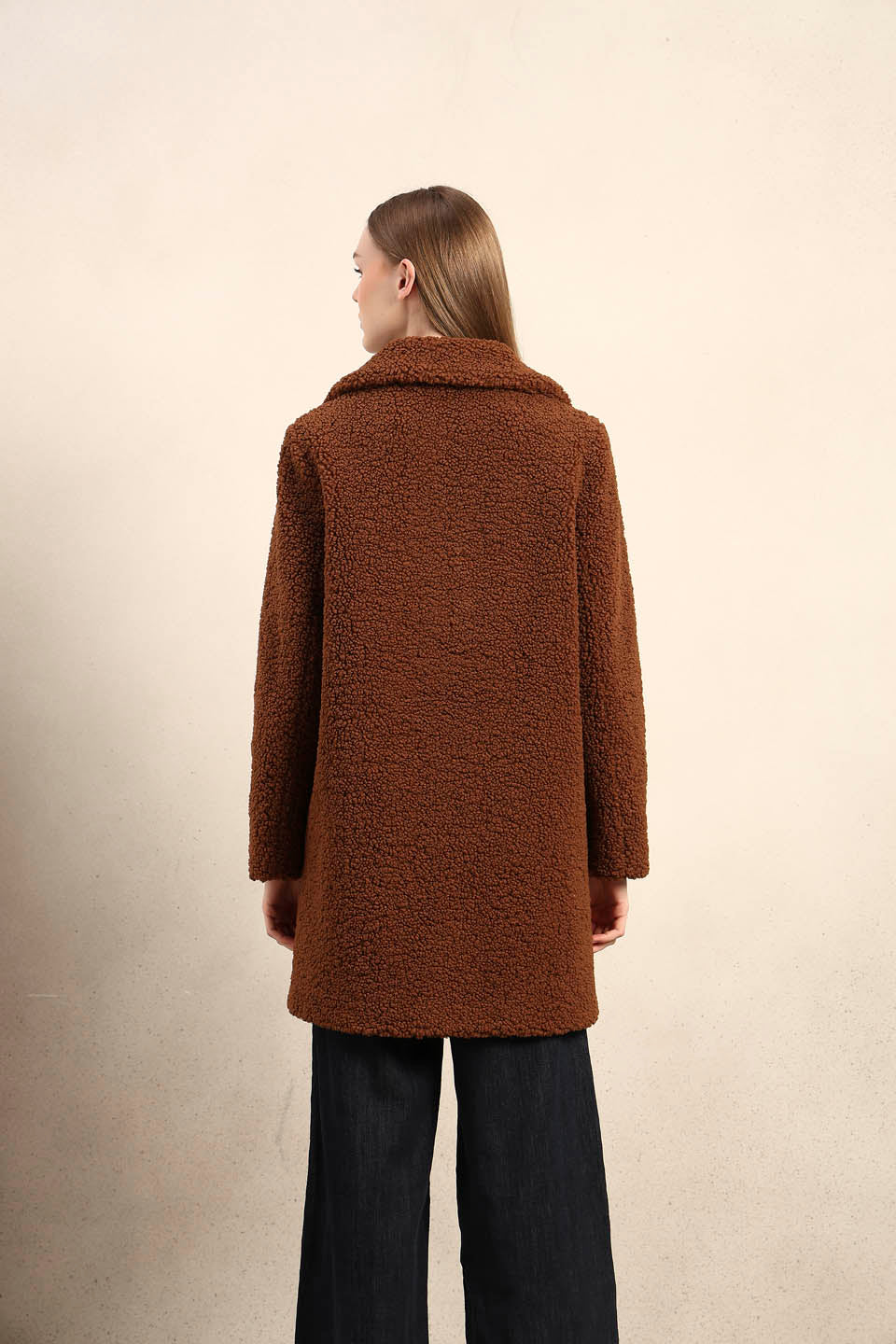 Brown Long Teddy Coat