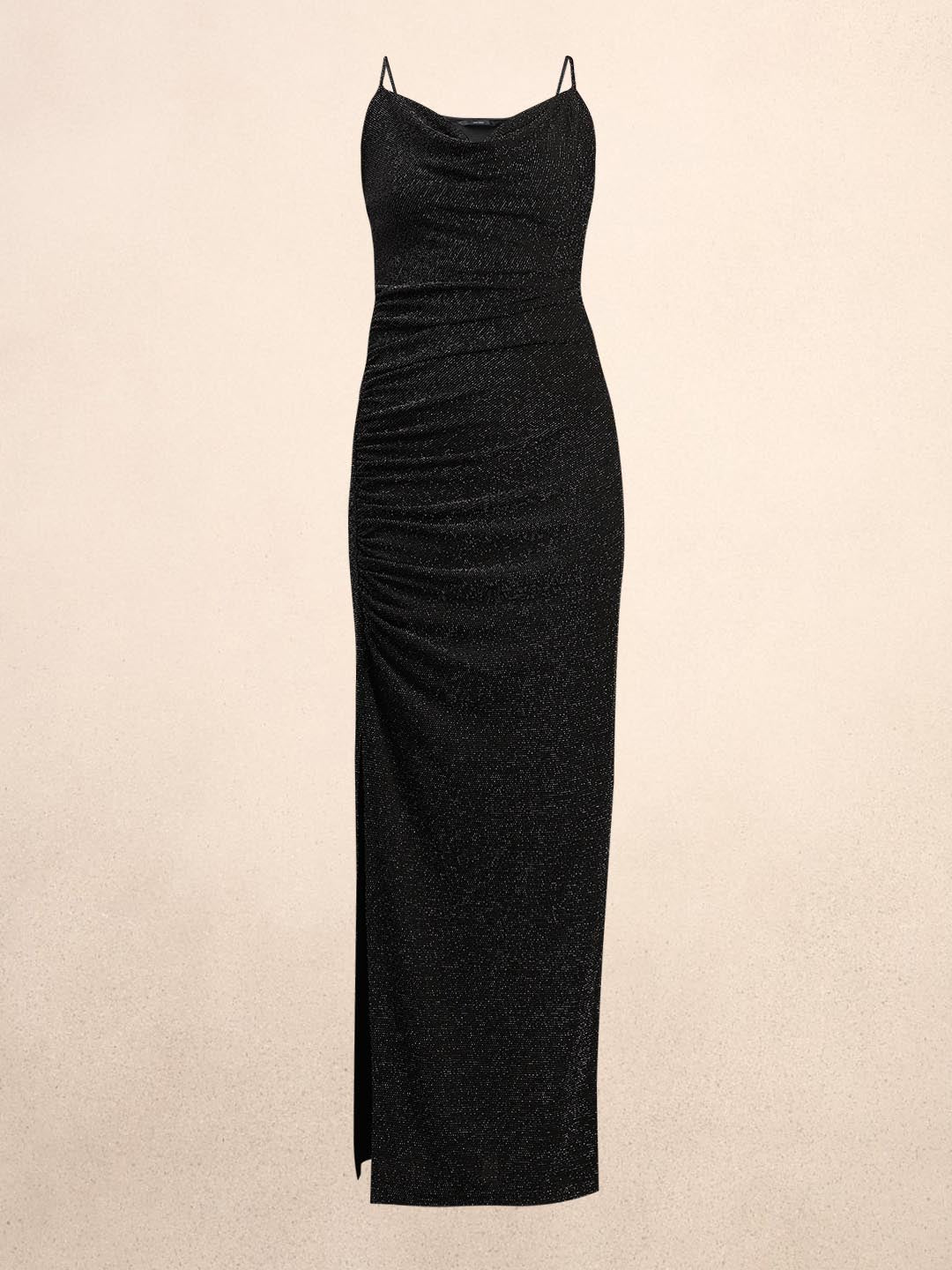 Black Shimmer Bodycon Dress