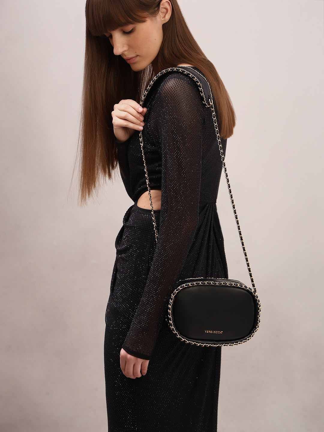 Black & Golden Sling Bag