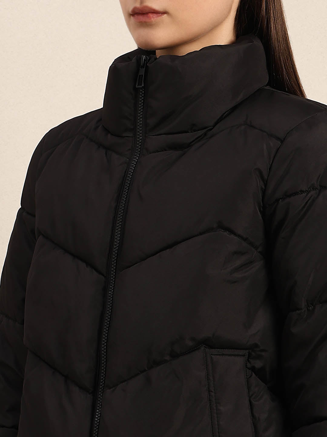 Black Short Puffer Jacket
