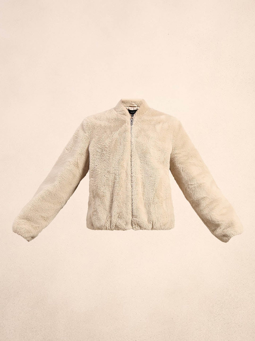 Beige Faux Fur Short Jacket