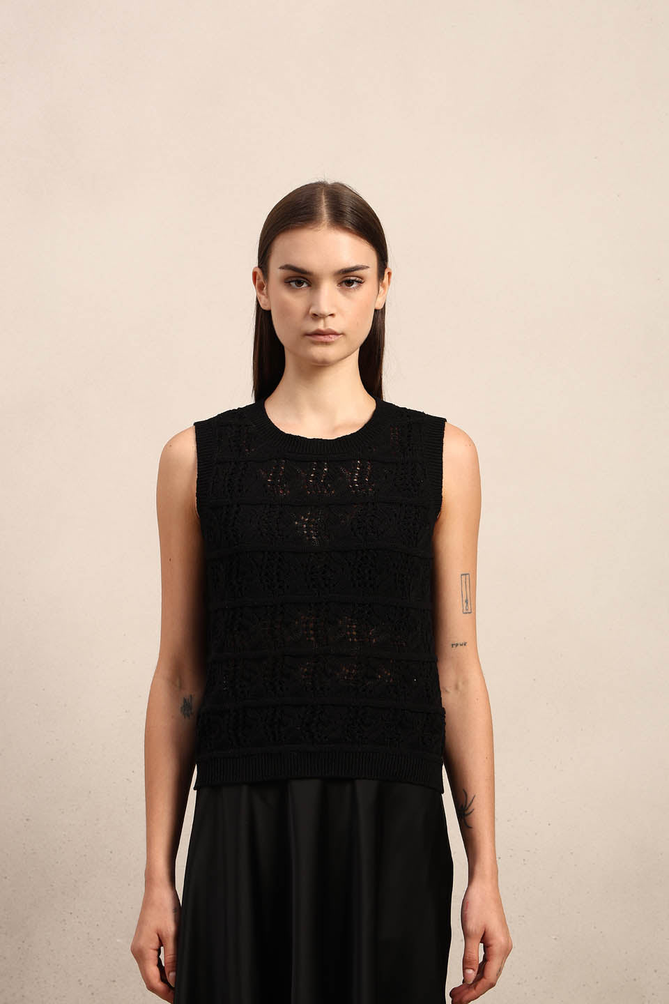 O-Neck Knitted Sleeveless Pullover