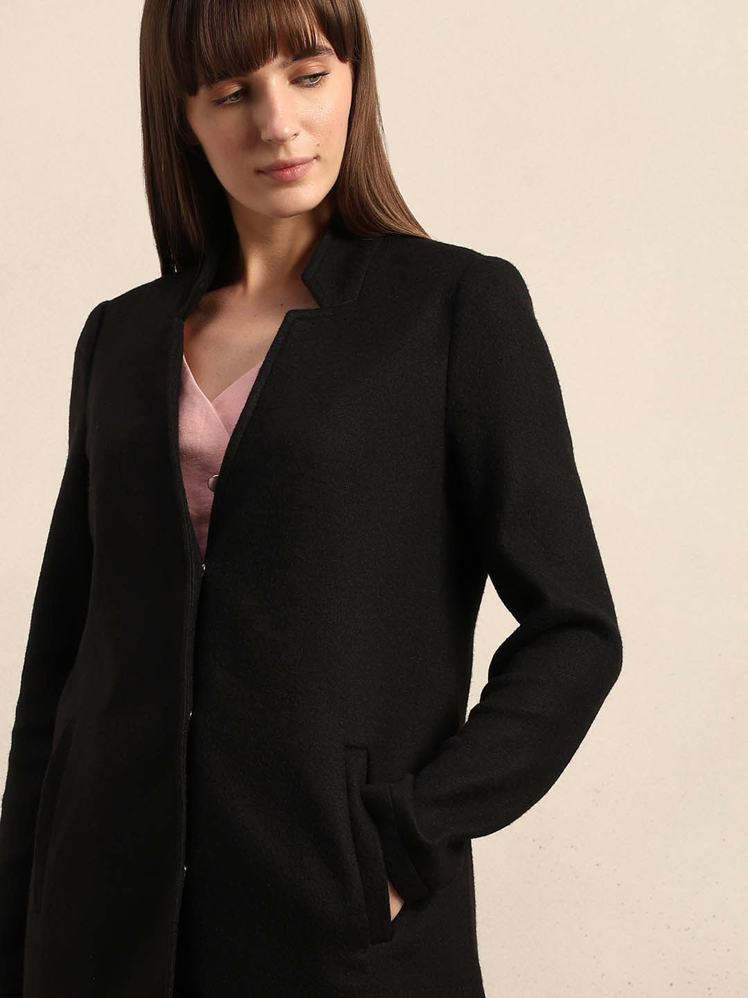 Brushed Longline Coat