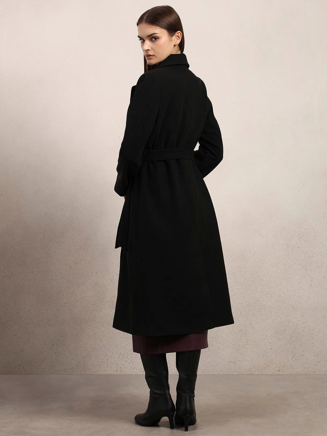 Black Longline Trench Coat