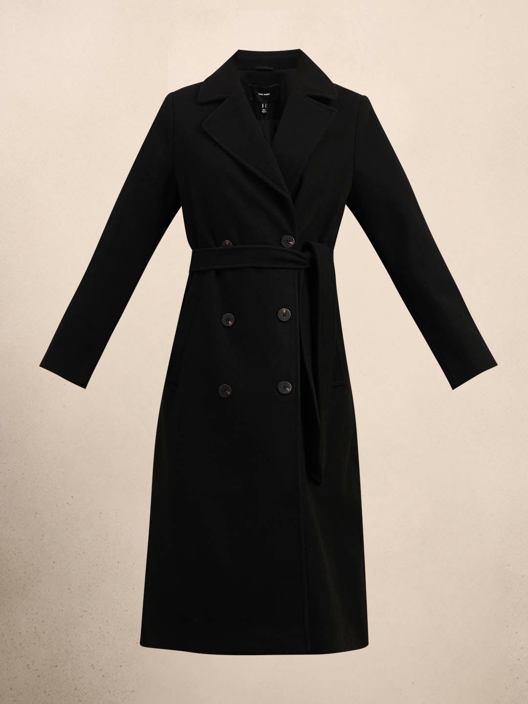 Black Longline Trench Coat