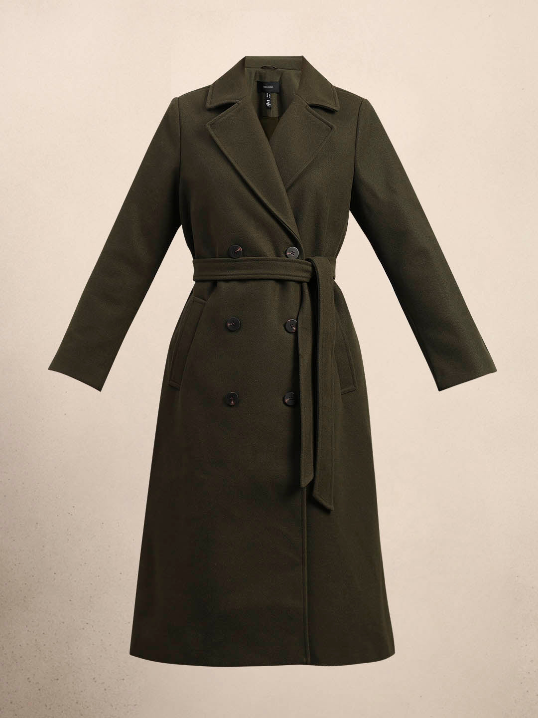 Dark Green Longline Trench Coat