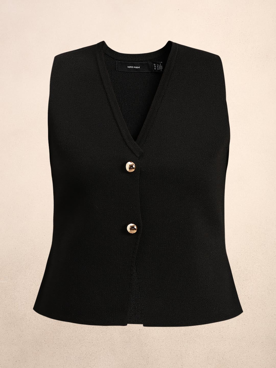 Black Sleeveless Vest