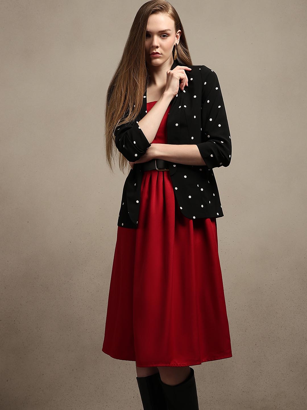 Black Polka Dot Blazer