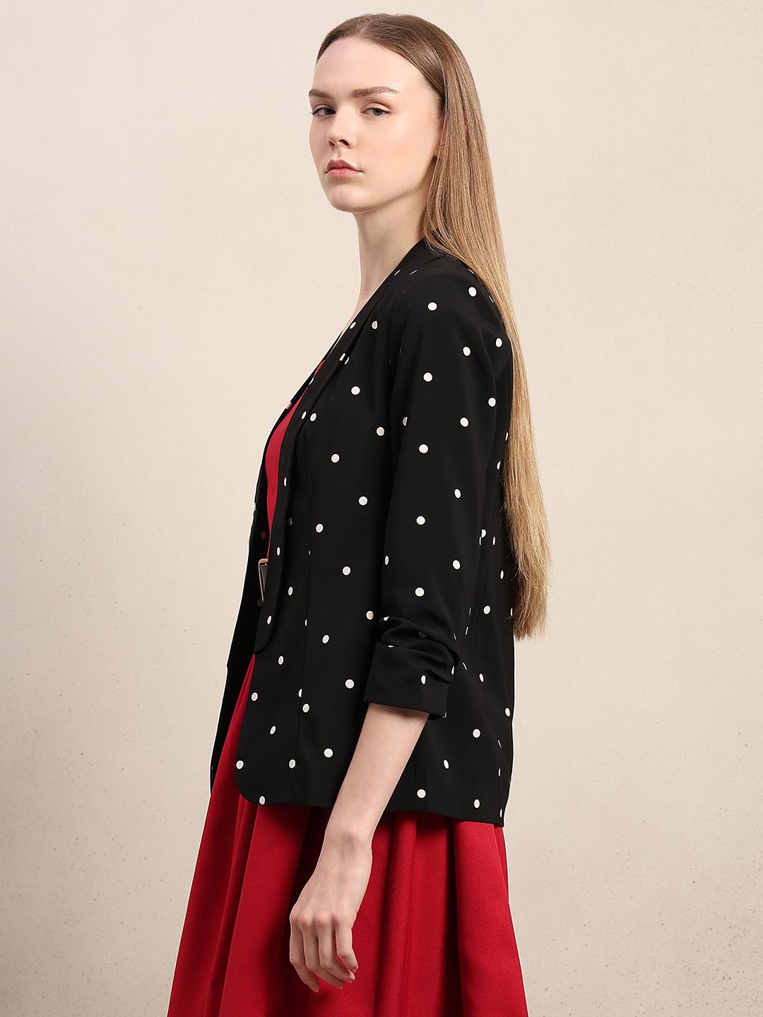 Black Polka Dot Blazer
