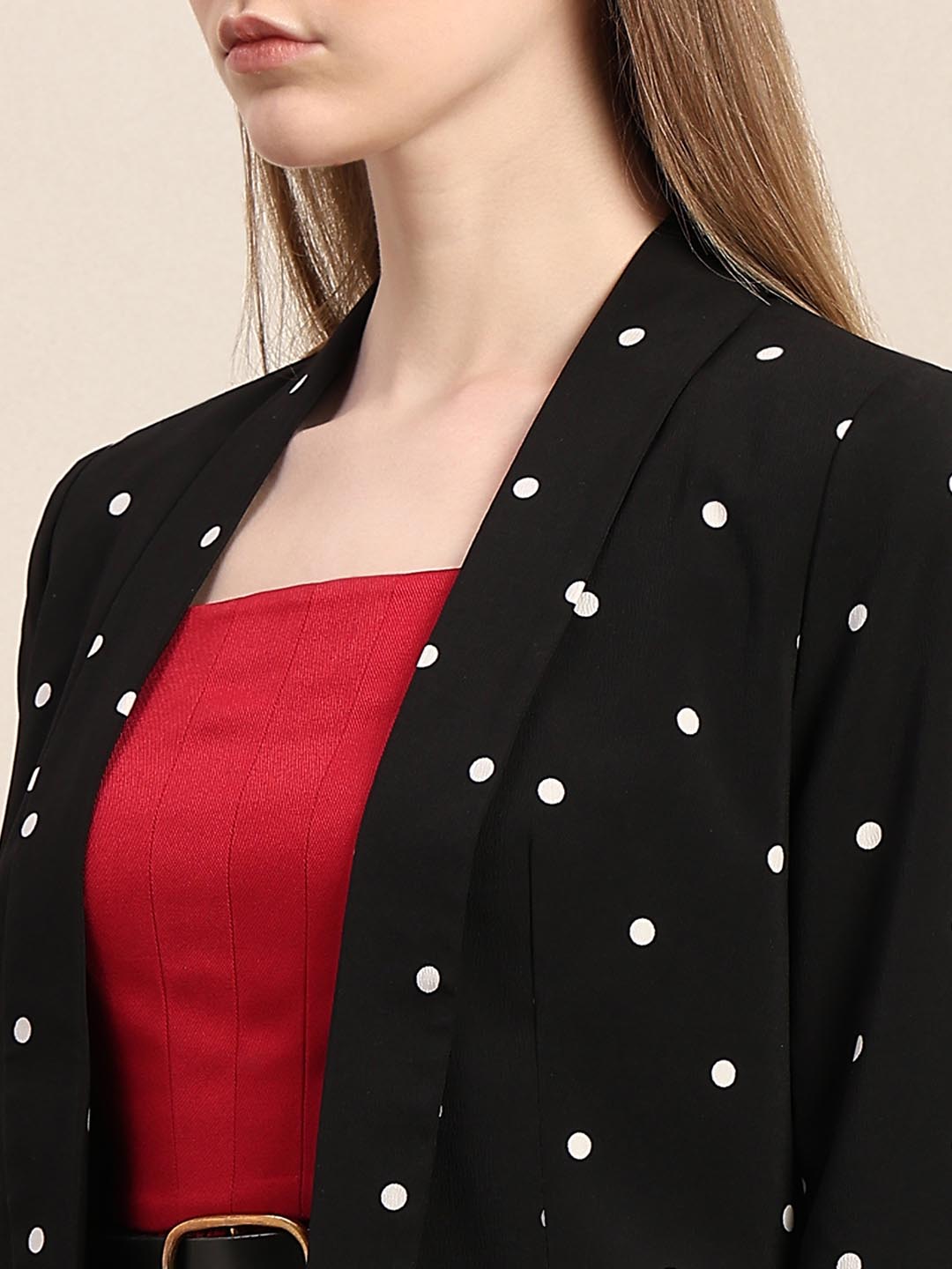 Black Polka Dot Blazer