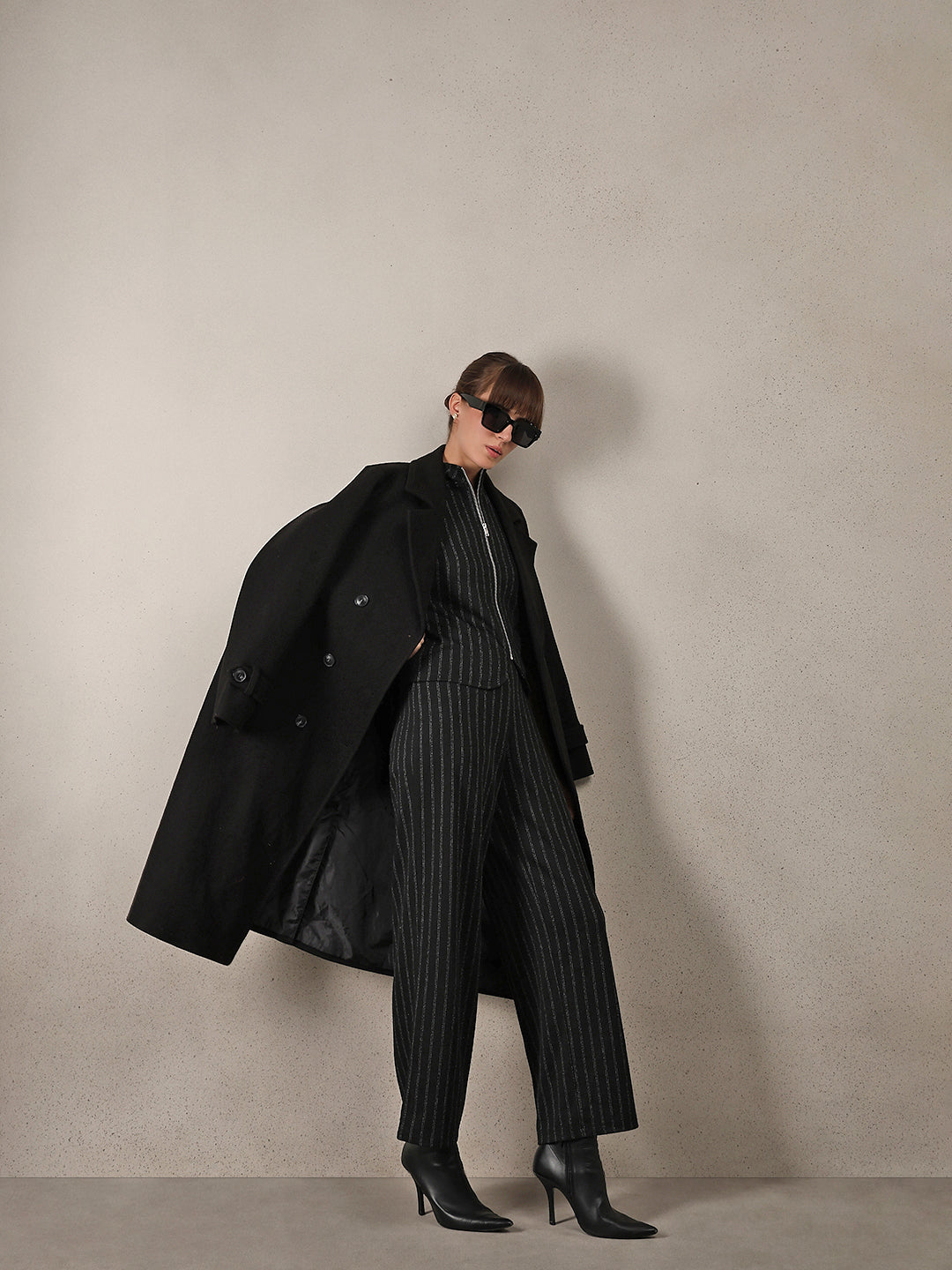 High Rise Pinstripe Pants