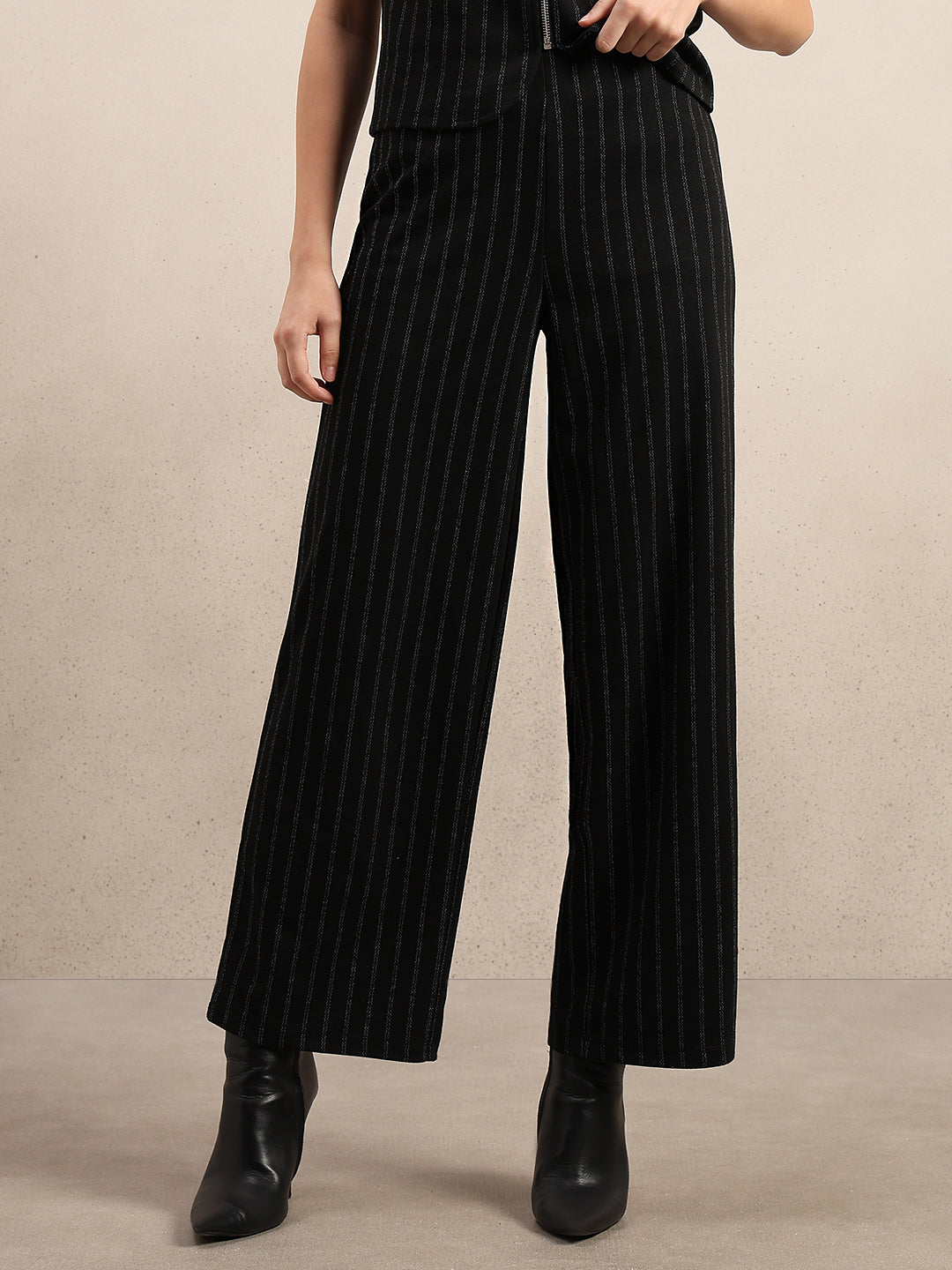 High Rise Pinstripe Pants