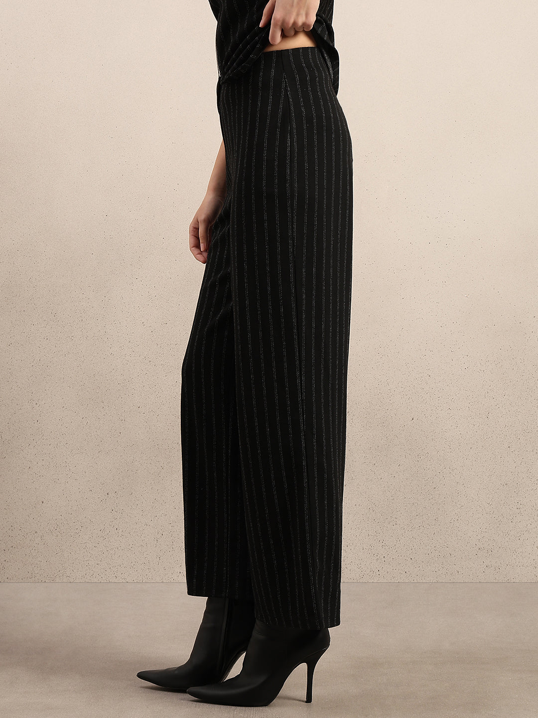 High Rise Pinstripe Pants