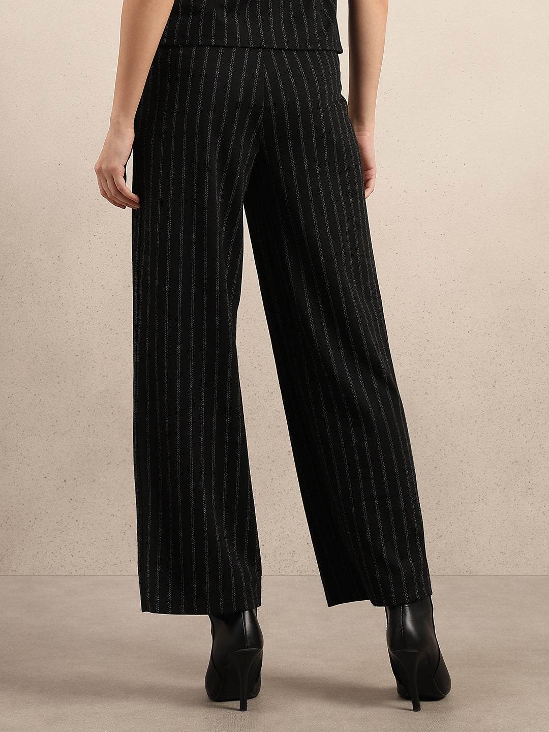 High Rise Pinstripe Pants
