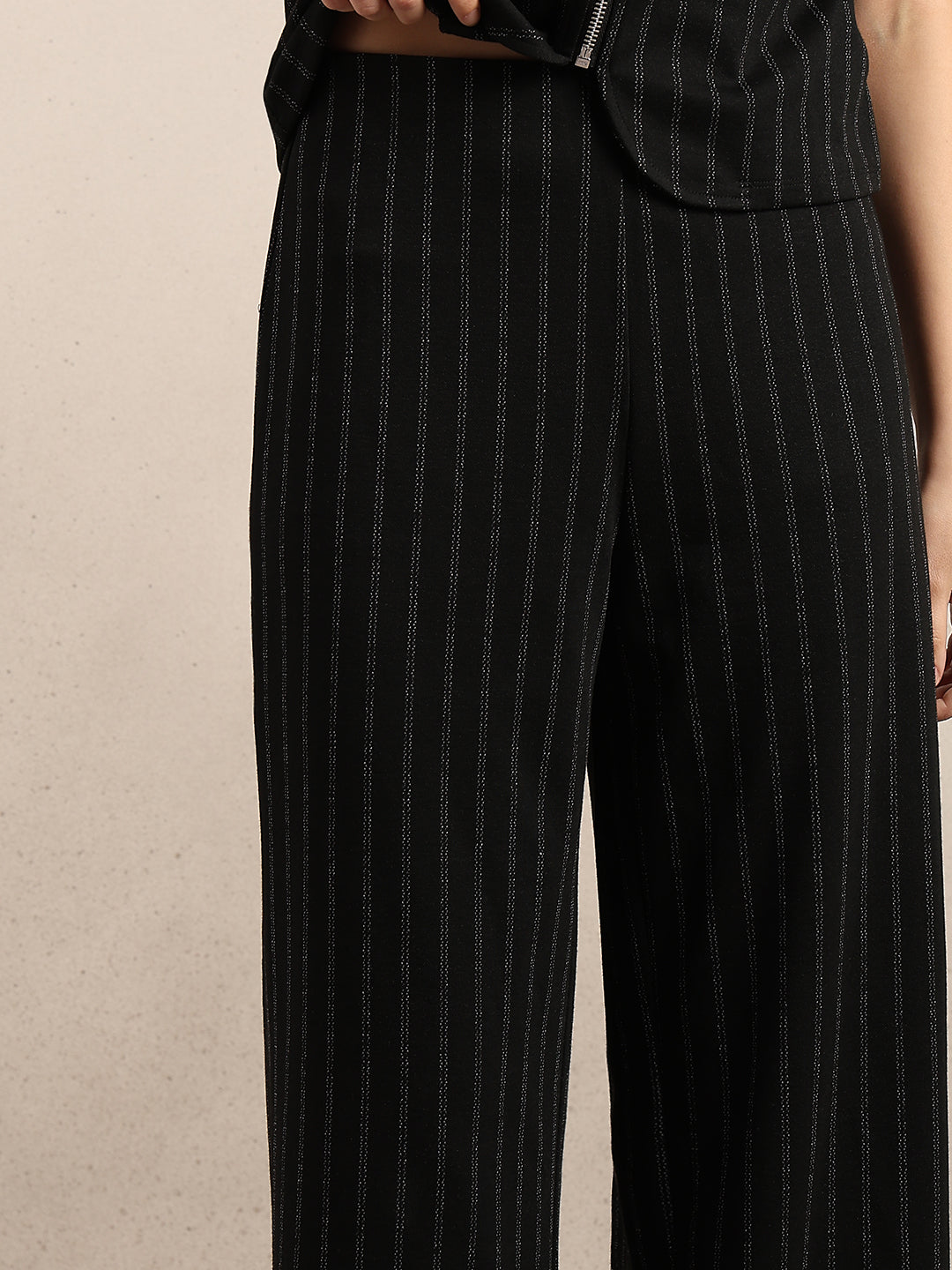 High Rise Pinstripe Pants